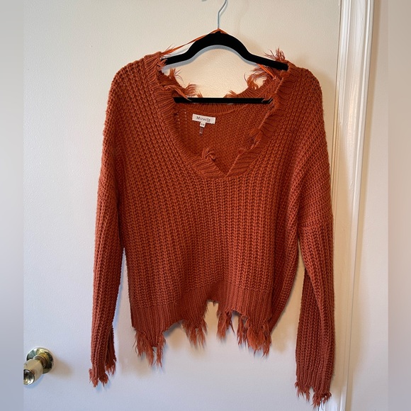 Miracle Distressed Knit Sweater size S/M - Picture 4 of 8